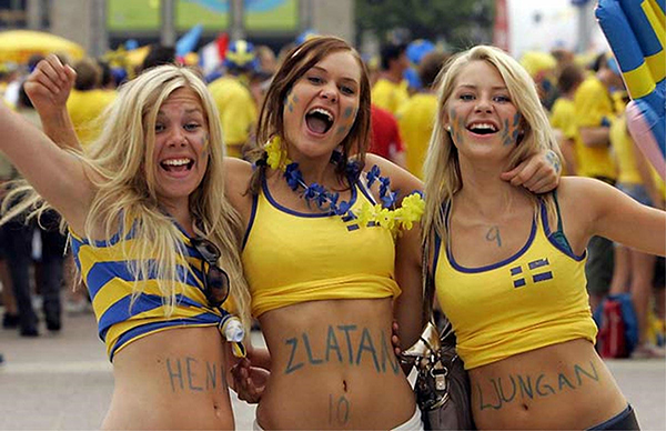 Suecas aficionadas al deporte