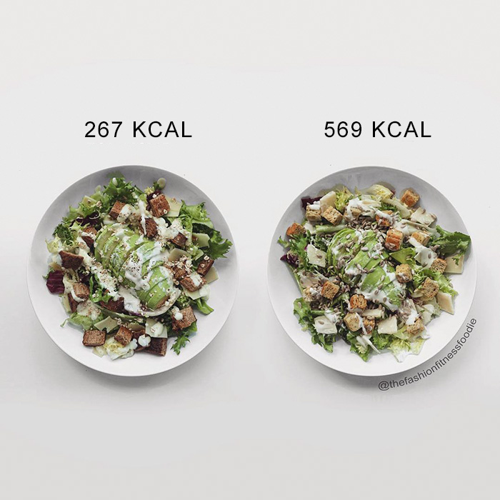 Bloguera compara calorías de alimentos