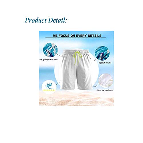 973 Pantalones cortos de playa para hombre, de secado rápido, con cordón, para playa, con bolsillo para exteriores