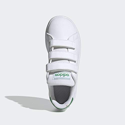 adidas Advantage C, Zapatillas de Tenis Unisex niños, Multicolor Ftwbla Verde Gridos 000, 28 EU