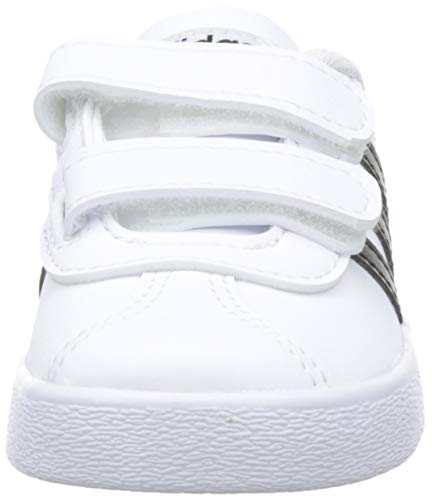 adidas VL Court 2.0 CMF I, Zapatillas de Deporte Unisex niño, Blanco (FTWR White/Core Black/FTWR White FTWR White/Core Black/FTWR White), 23 EU