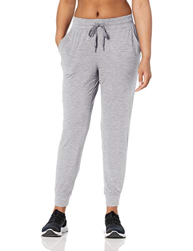 Amazon Essentials Brushed Tech Stretch Jogger Pant Running-Pants, Grey Spacedye, US S (EU S - M)