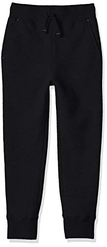 Amazon Essentials - Pantalón de chándal con forro polar para niño, Negro, XL