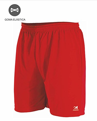 Asioka 90/08N Pantalón Corto Técnico Deportivo, Unisex niños, Rojo, XS (12-14)