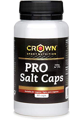 Crown Sport Nutrition Salt Caps - 60 Capsulas de sales minerales deporte electrolitos vegan recuperador pastillas hidratacion isotonico isotonica