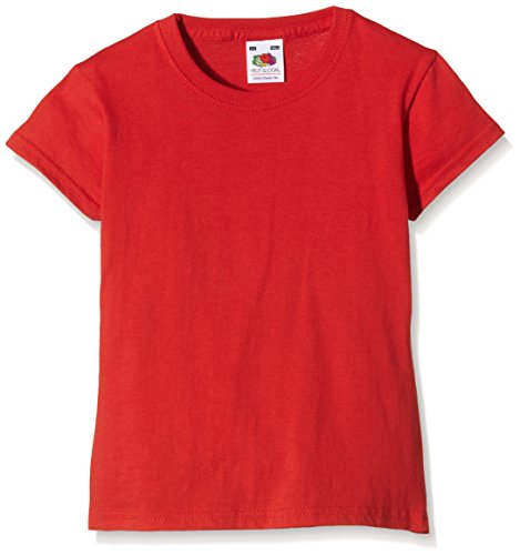 Fruit of the Loom SS079B, Camiseta Para Niños, Rojo (Red), 3/4 Años