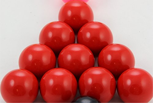Jonny 8 Ball Juego de 17 Bolas de Snooker para niños de 38 mm con 10 Rojos