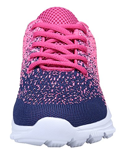 KOUDYEN Zapatillas Deportivas de Mujer Hombre Running Zapatos para Correr Gimnasio Calzad (Rosado Azul, Numeric_40)