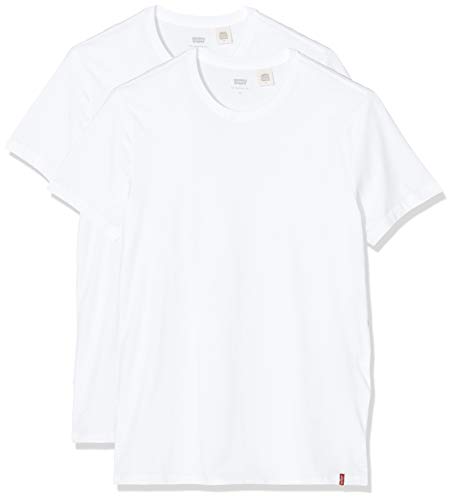 Levi's Slim 2Pk Crewneck 1 Camiseta, Two-Pack tee White + White, XL 2 para Hombre