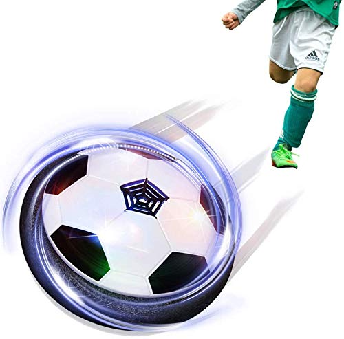 Maxesla Juguete Balón de Fútbol Flotante - Air Power Soccer con Protectores de Espuma Suave y Luces LED, for Kids,Boys,Regalos Cumpleaños Niños Entrenamiento Interior Niños Deportes