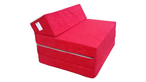 Natalia Spzoo Colchón Plegable Cama de Invitados colchón de Espuma 200x70 cm FM (Rojo)