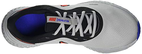 Nike Revolution 5, Running Shoe Hombre, Black/Chile Red-Light Smoke Grey, 41 EU