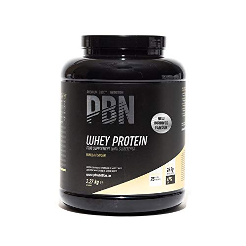 PBN Premium Body Nutrition Proteína de suero de leche en polvo, 2.27 kg, sabor vainilla, sabor optimizado