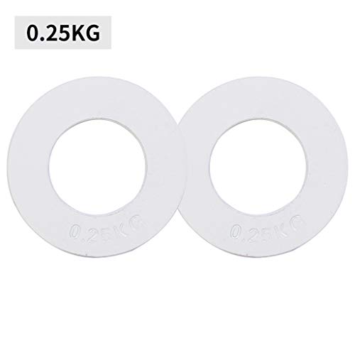Placas fraccional Peso Olympic Juego de 2 Placas - 0,25 kg 0,5 Kg 0,75 Kg Placas fraccional Peso diseñado for Olympic Barbells (Size : White 0.25kg)