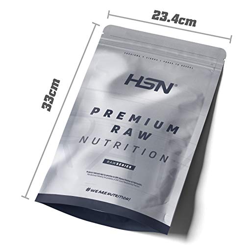 Proteína Aislada de Suero HSN | 100% Whey Protein Isolate | Proteína Sin Sabor en Polvo | Suplemento para Ganar Masa Muscular | Rica en BCAAs y Glutamina | Apto Vegetariano, 500g