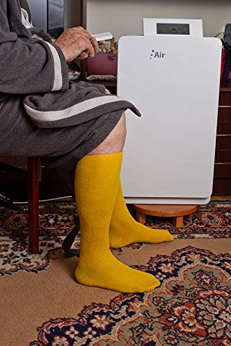 Rainbow Socks - Hombre Mujer Calcetines Largos Sin Elásticos - 1 Par - Amarillo - Talla42-43