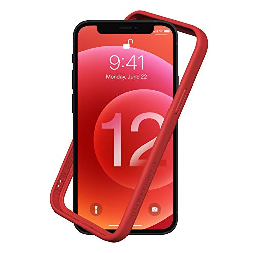 RhinoShield Funda Bumper Compatible con [iPhone 12 Pro MAX] | CrashGuard NX - Carcasa con Tecnología de Absorción de Golpes - Resistente a Impactos de más de 3.5 Metros - Rojo