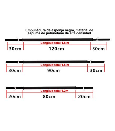 Riscko Wonduu Barra para Pesas Diferentes Medidas 25 mm. 1,8 m