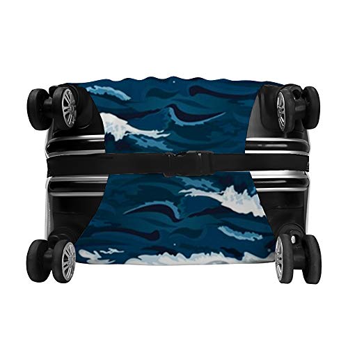 Ruchen - Funda Protectora para Maleta, diseño de Alice Stands in Sea Wave Color Azul