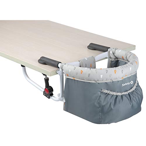 Safety 1st Smart Lunch Trona portátil bebé, trona de viaje para niños 6 meses - 3 años, compacta y fácil de llevar, color Warm grey