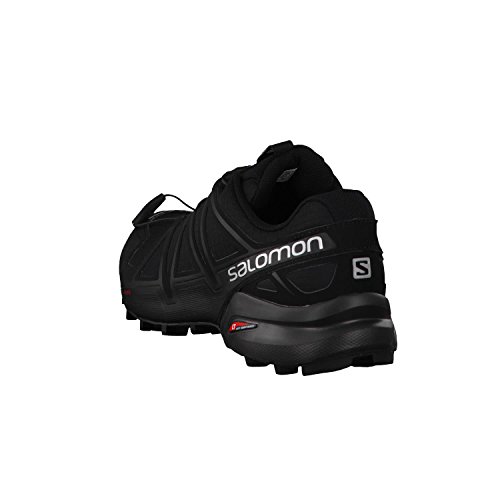 Salomon Speedcross 4, Zapatillas de Trail Running Hombre, Negro (Black/Black/Black Metallic), 43 1/3 EU