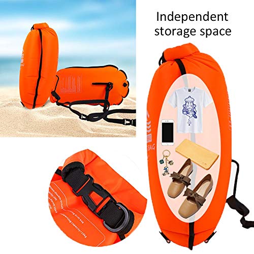 SmallPocket Waterproof Beach Bag Boya De Natación para Aguas Abiertas con Bolsa Estanca, Resistente al Desgaste de Nylon Resistente a la Rotura de PVC