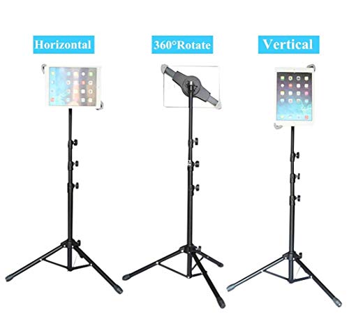 Soporte universal para trípode portátil de altura ajustable Soporte para iPad / iPad Air / iPad Mini / todas las tabletas de 7-12 pulgadas con bolsa (For 7-12 inch)