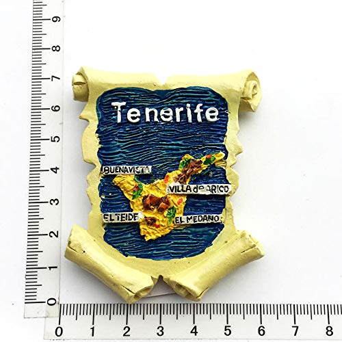 Time Traveler Go Imán de nevera de Tenerife España de resina 3D imán para decoración del hogar o la cocina