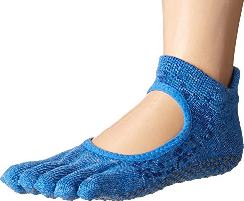 Toesox Grip - Calcetines antideslizantes para yoga y ballet para mujer, Mujer, Calcetines, YTOEWTBELLARINALAP-S, Azul (Lapis)., S