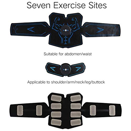 Training ABS estimulador Muscular tóner, Abdominal cinturón de tonificación Muscular Inteligente ccsme Body Trainer, Recargable 6 Modos USB y 10 Niveles de estimulación eléctrica Muscular inalámbrica
