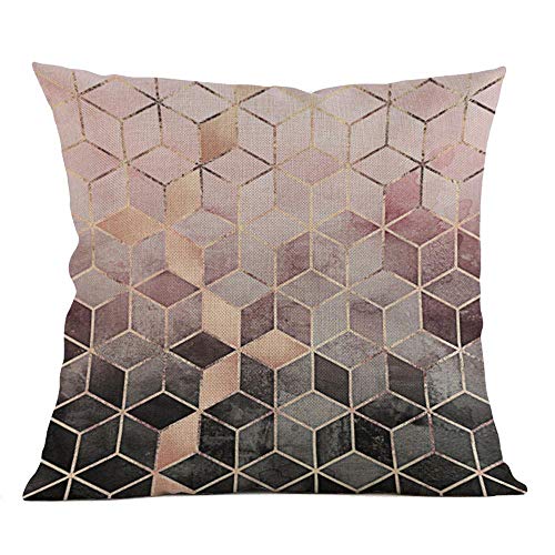 VJGOAL Moda impresión geométrica cómoda Almohada Cintura Cuadrado Funda de cojín sofá decoración para el hogar(45_x_45_cm,Multicolor1)