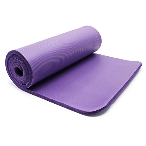 WilTec Esterilla Yoga Violeta 180x60x1.5cm colchoneta Suelo Gimnasia Deporte Antideslizante extragruesa