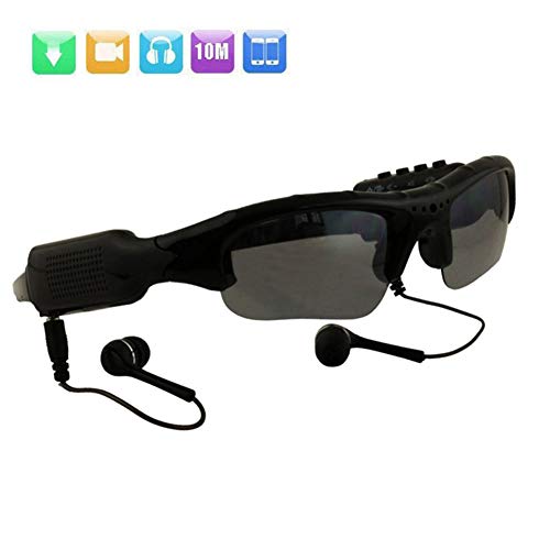 WOTUMEO Multifuncionales Gafas De Sol MP3 Mini DV DVR De La Cámara De Vídeo Espía De Los Vidrios De La Cámara Espía De Los Vidrios De Conducción + 8 GB Tarjeta Memoria