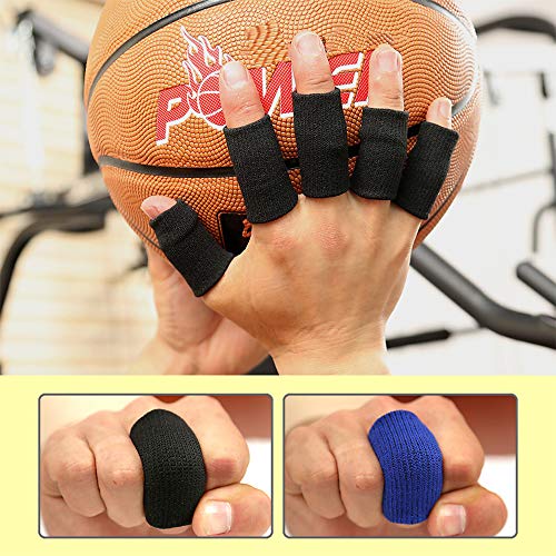 XDSP Protector elástico para Dedos, Protector de Dedos, Protector Elástico Vendas Bandas Finger Guard para Baloncesto Voleibol Bádminton (Blue)