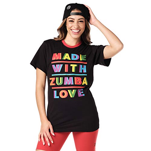 Zumba Active - Camisetas de entrenamiento para mujeres y hombres, color negro negro, talla A, XS/S