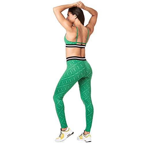 Zumba Dance Bralette Sujetador Deportivo Mujer Fitness Workout Sujetador Deportivo Activo, Groovin' Green, XS