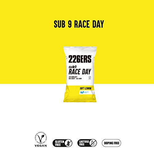 226ERS Sub9 Race Day Energy Drink, Bedida Energética en Polvo con BCAA, Sodio y L-Carnititna - 9 Sobres