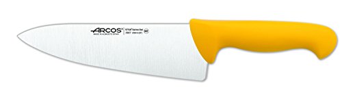 Arcos 290700- Cuchillo de cocinero, 200 mm, color amarillo (f.display)