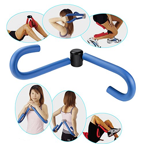 ASUMAN Thigh Master Fitness - Máquina de ejercicio para cuerpo, piernas, brazos, musculares, equipo de gimnasio en casa, modelador de piernas, color azul