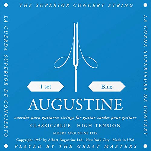 Augustine Cuerdas para Guitarra Clásica, Azul, Tensión Alto