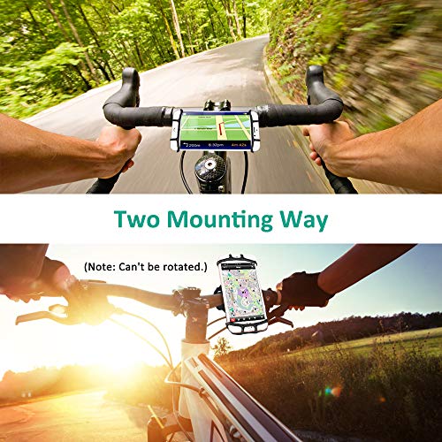 Bovon Soporte Movil Bicicleta, Soporte Universal Manillar de Silicona para Bicicleta de montaña y Motocicleta, Soporte Movil Compatible con iPhone 12/12 Pro/12 Mini/11 Pro MAX- 4.5"-6.5" Movil