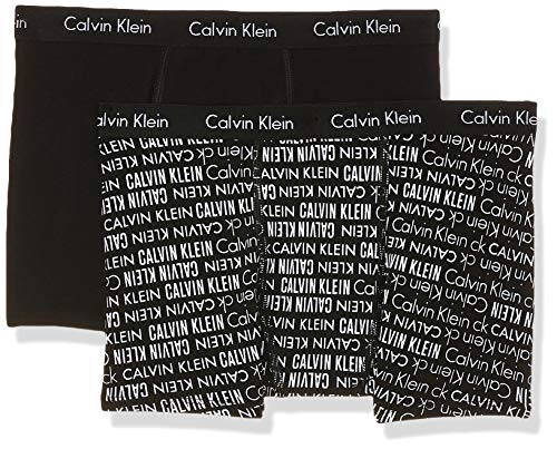 Calvin Klein 2pk Trunk Bóxer, Negro (Black Pr 002), 164-176 (Talla del fabricante: 14-16) para Niños