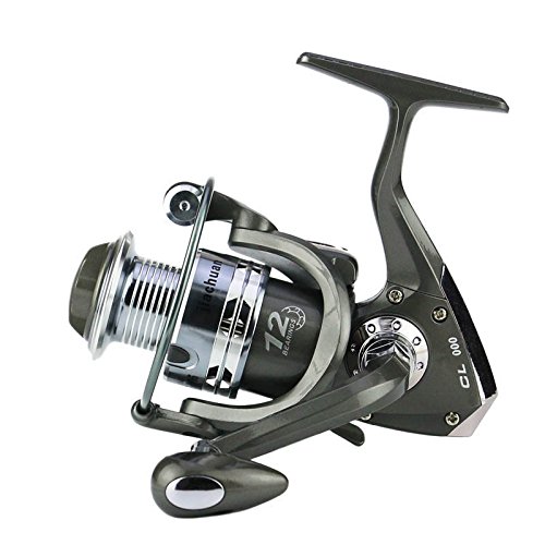 Espeedy Spinning Carrete de Pesca,12BB Ball Bearing 5.5: 1 Ratio Rubber Handle Fishing Reels Serie CL Metal Spinning Wheel Accessories