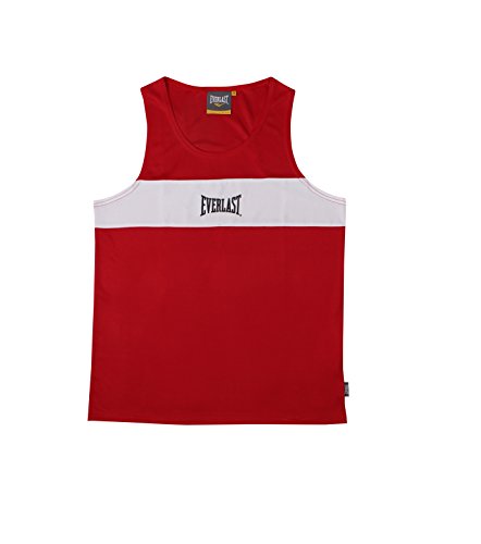Everlast 4424 - Camiseta de boxeo unisex, Rojo / Blanco, M