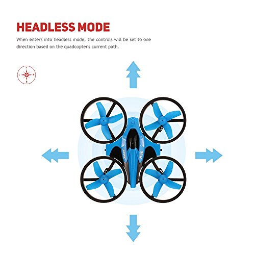 JJRC Mini Quadcopter Drone con mando a distancia para principiantes (H36) para unisex-niños Azul