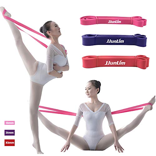 JJunLiM Banda elástica para ballet de látex para una flexibilidad total, danza y gimnasia, para entrenamiento, elástico para ballet (rosa, 13 mm de ancho, rosa)