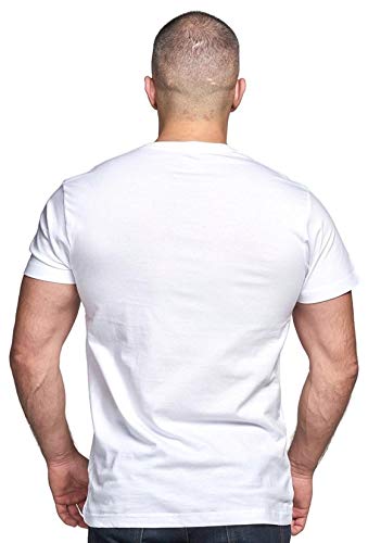 Killer Whale Camiseta Marca Basica con Manga Corta para Hombre, Diseno Casual o Gym (Blanco, XL)