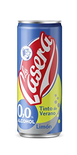 La Casera Tinto Verano Limon 0% alcohol - Paquete de 24 botellas de 33 - Total 792 cl