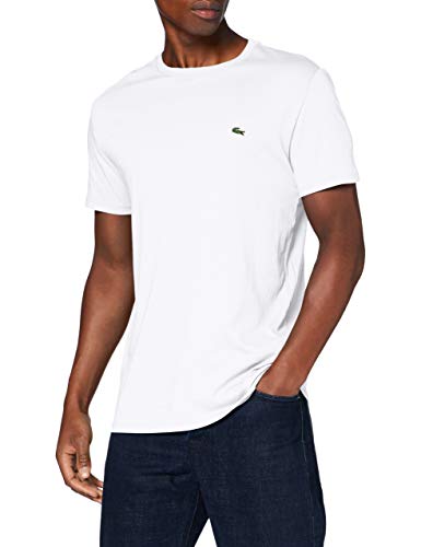 Lacoste TH6709, Camiseta para Hombre, Blanco (Blanc), M (Talla del fabricante: 4)