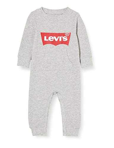 Levi's Kids Lvb Knit Coverall Camiseta sin mangas para bebés y niños pequeños Bebé-Niños Grey Heather 12 meses